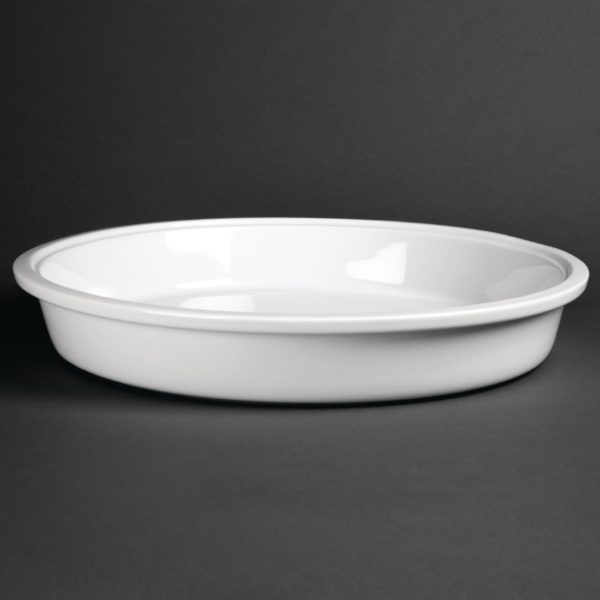 Pack of 6 Olympia Whiteware Flan Dishes 265mm Porcelain 