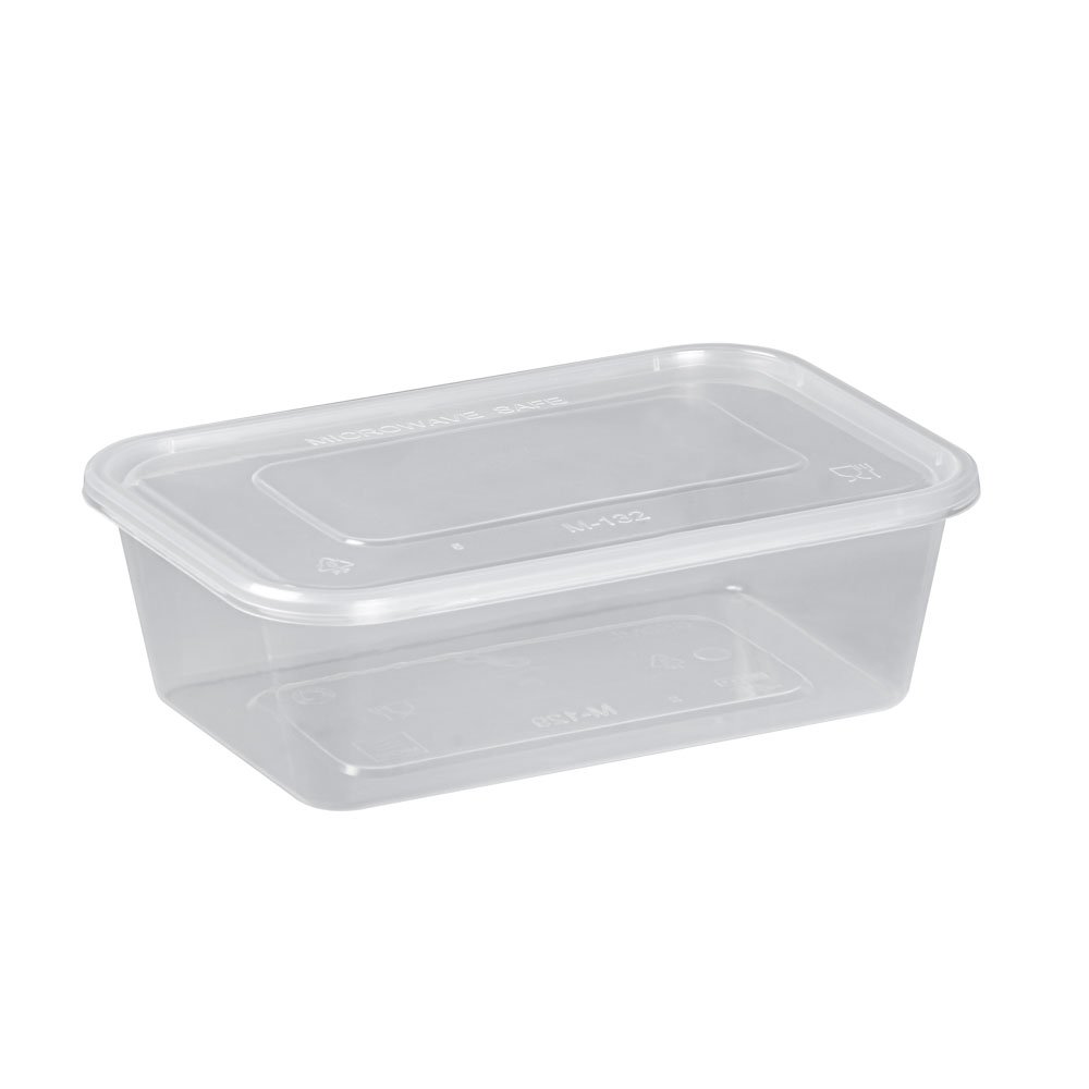 650ml Clear microwavable container and lids-Standard(250) - Catering ...